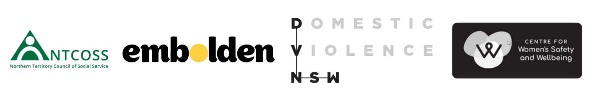 Logos: NTCOSS, Embolden, DVNSW, Centre for Women's Safety and Wellbeing