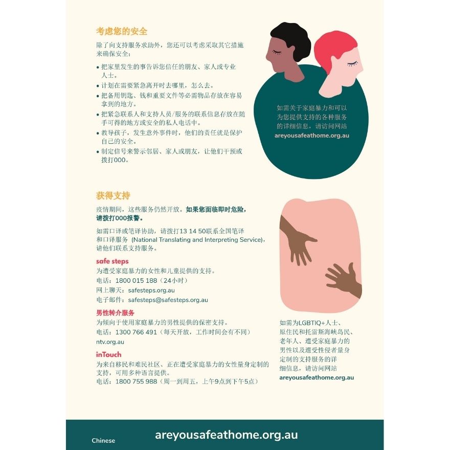 Are you safe at home? Chinese simplified flyer
