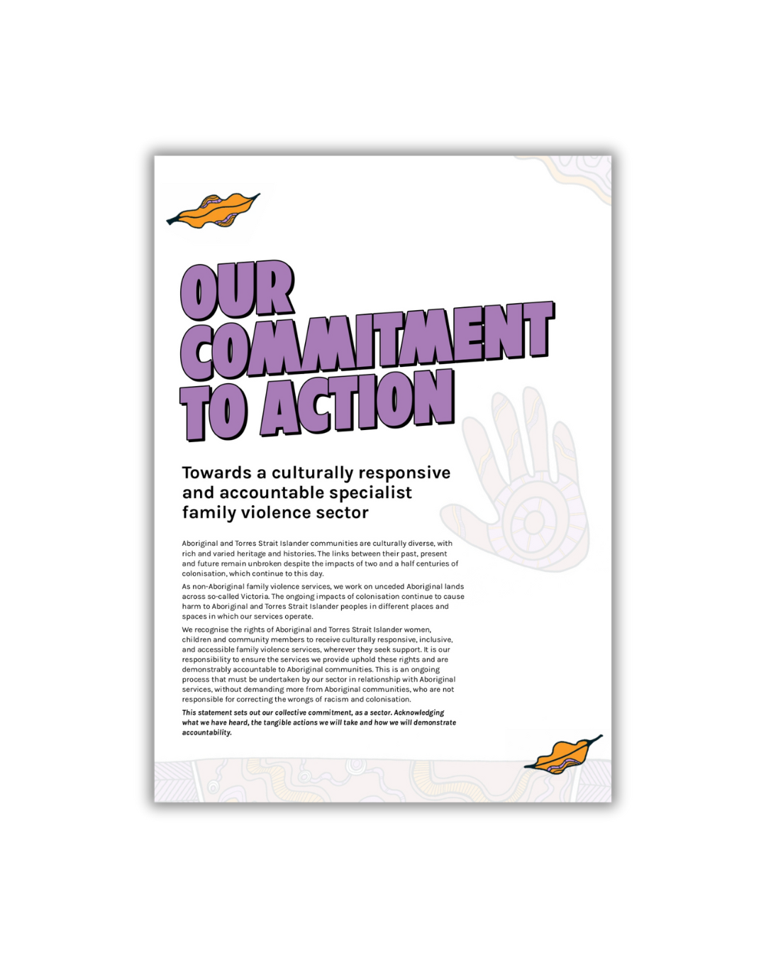 Commitment to Action: Towards a culturally responsive and accountable family violence sector