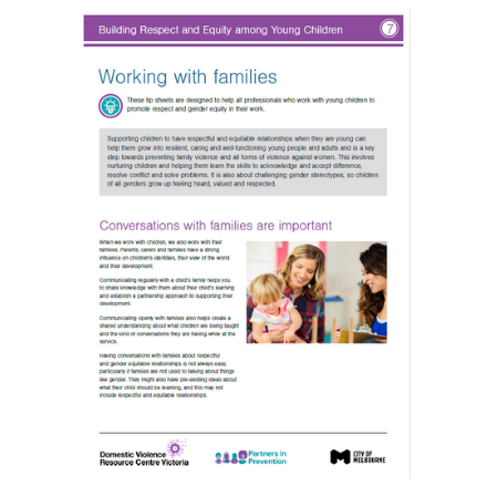 Working with families 1