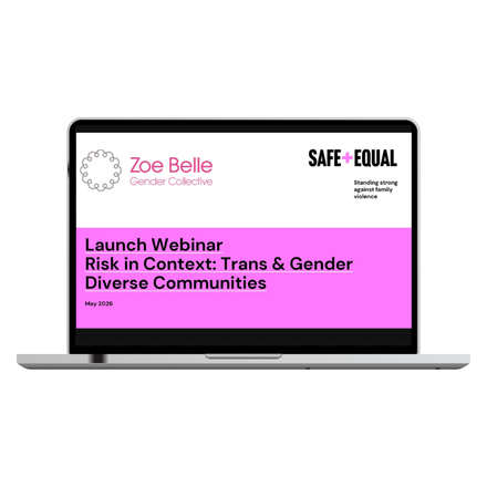 Launch Webinar – Risk in Context: Trans and Gender Diverse Communities Practice Guide