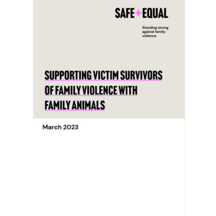 Supporting victim survivors of family violence with family animals