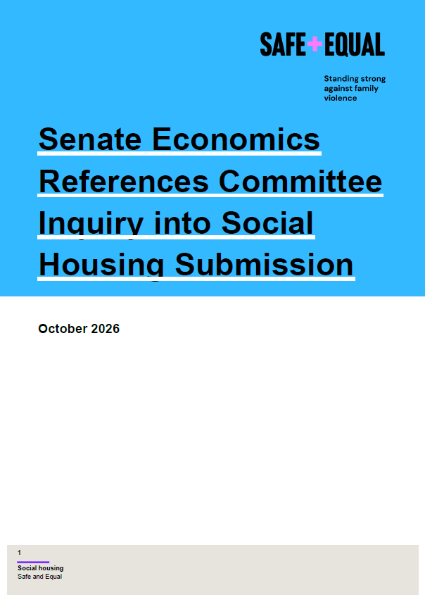 Senate Economics References Committee Inquiry into Social Housing submission
