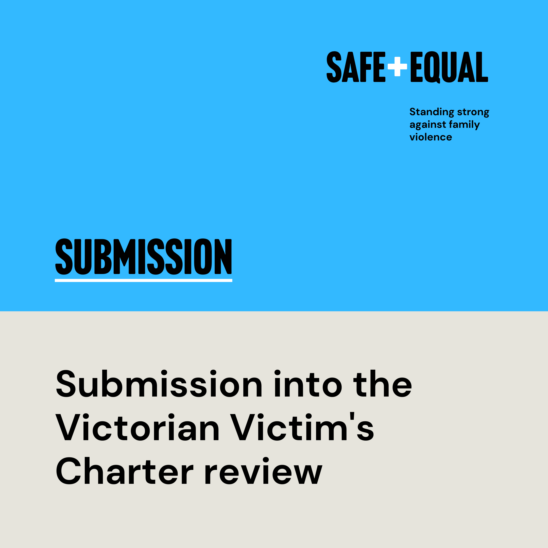 Submission into the Victorian Victim’s Charter review