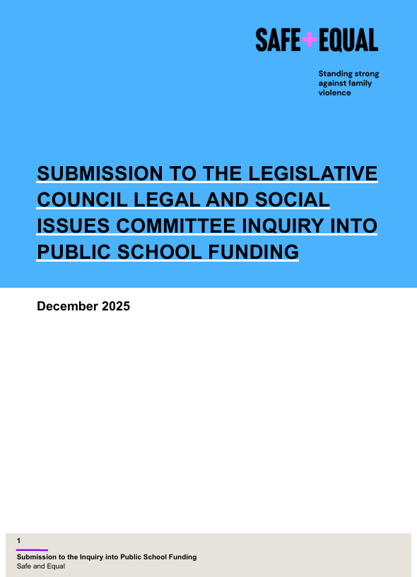 Submission to the Legislative Council Legal and Social Issues Committee Inquiry into Public School Funding