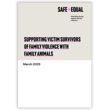Supporting victim survivors of family violence with family animals