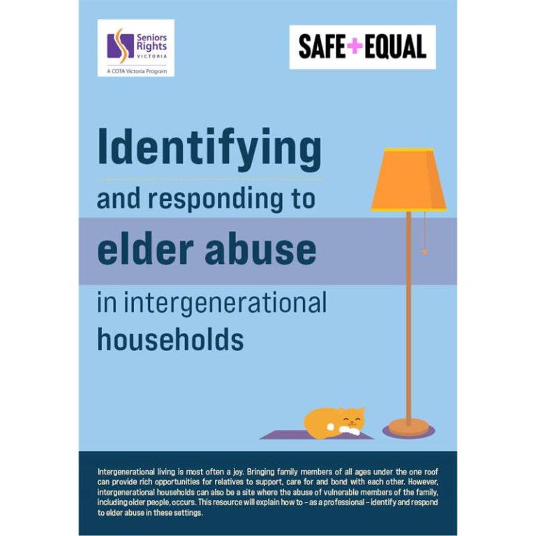 Identifying and responding to elder abuse in intergenerational ...