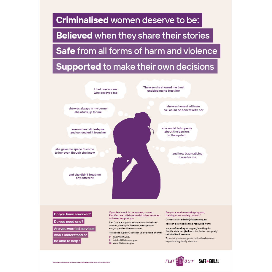 Providing safety and support for criminalised victim survivors